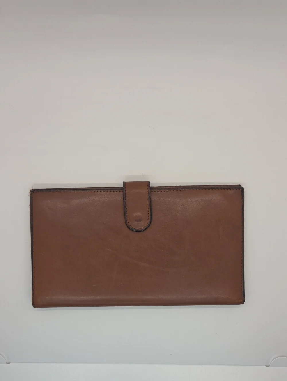 Bosca Nappa Calf Brown Leather Men's Wallet Organizer with Snap Closure